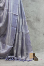 Lavender Tissue Tussar Silk Saree - SRLTTSS305