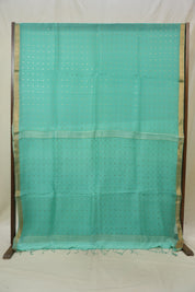 Aqua Green Matka Silk Saree - SRAGMSS85