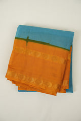 Sky Blue Sungudi Cotton Saree - SRSBSCS183
