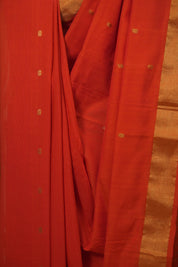 Orange Cotton Paithani Saree - SROCPS767