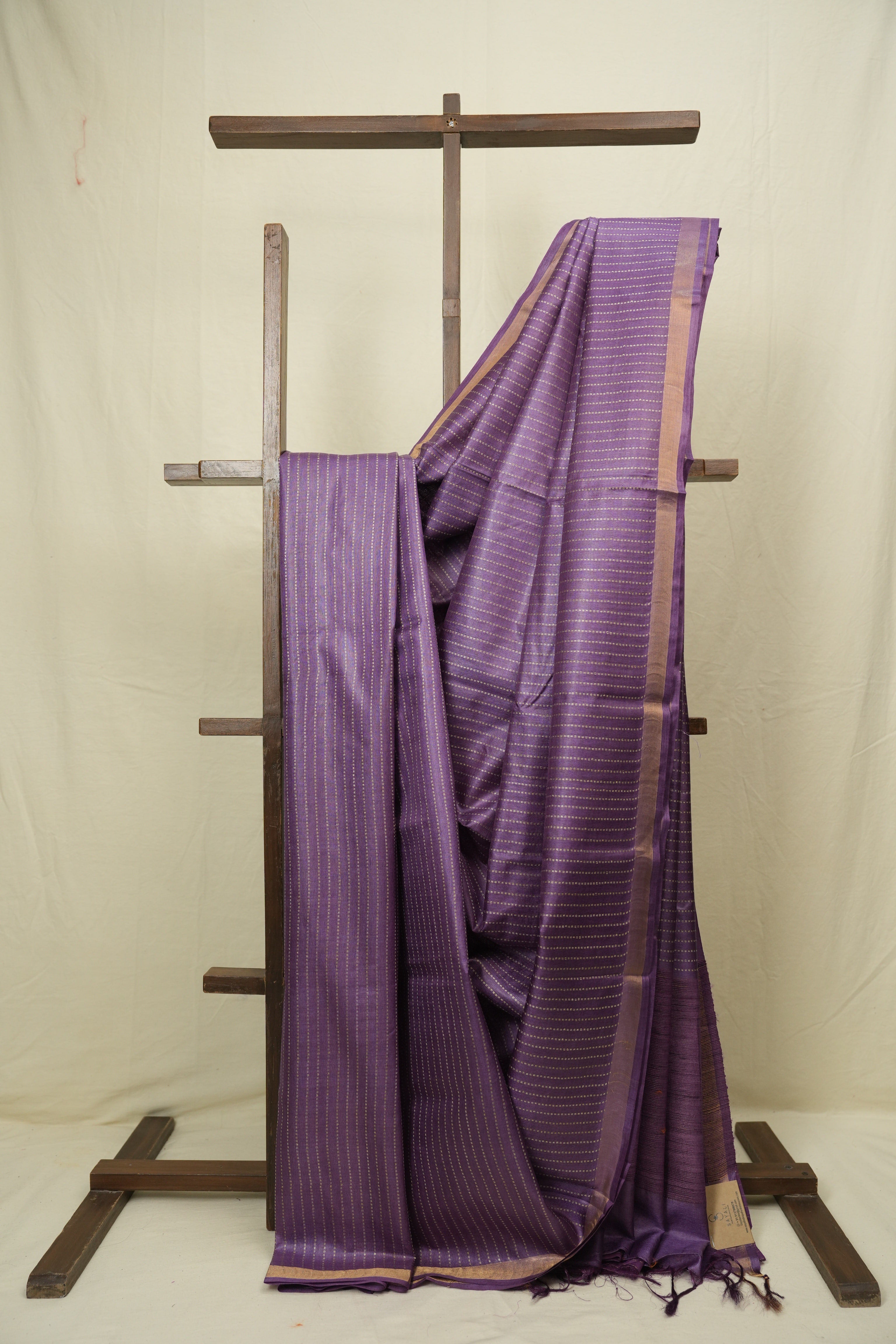 Purple Tussar Silk Saree - SRPTSS1882