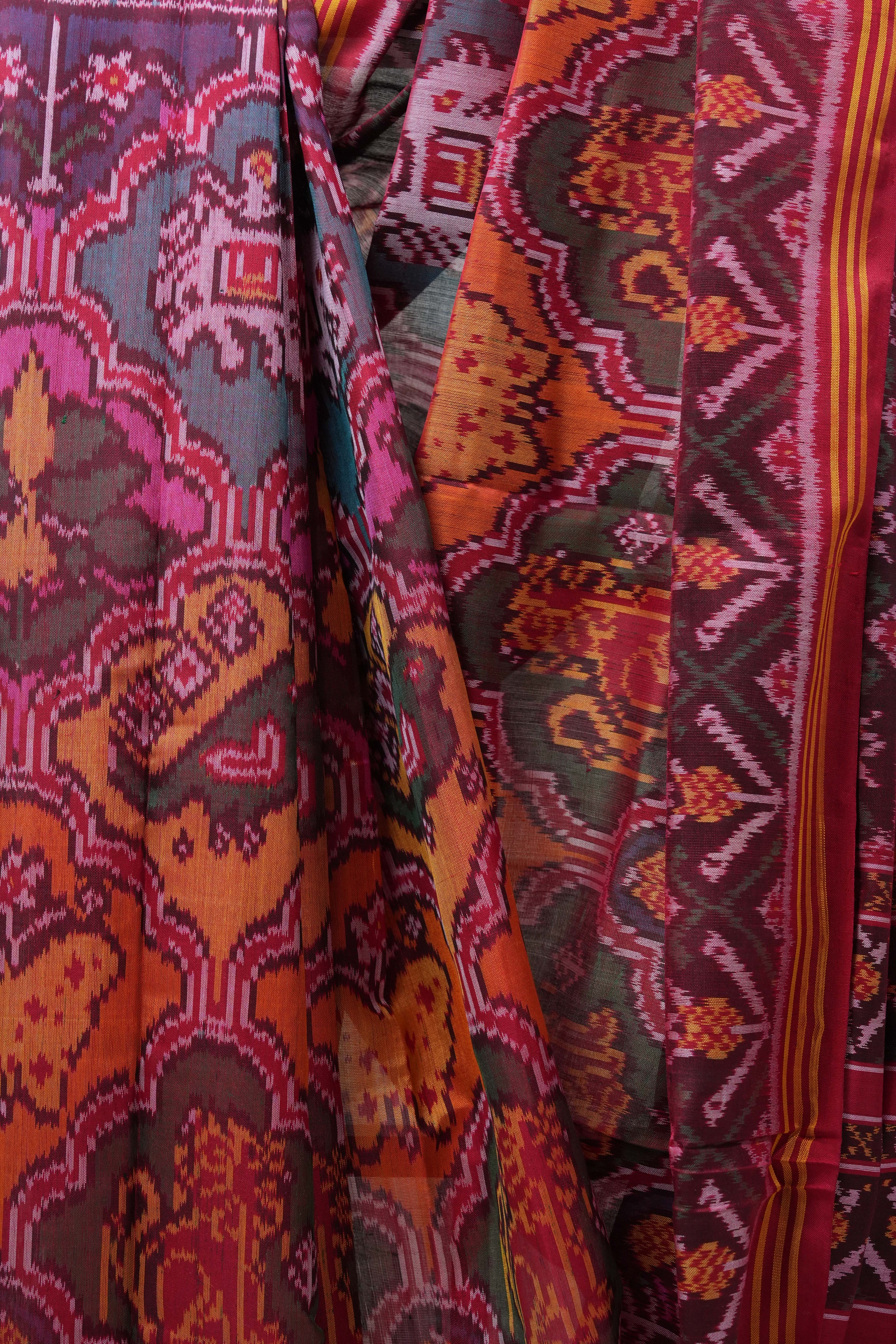 Multicolor Rajkot Patola Silk Saree - SRMRPSS413