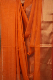 Orange Maheshwari Tissue Saree - SROMTS724