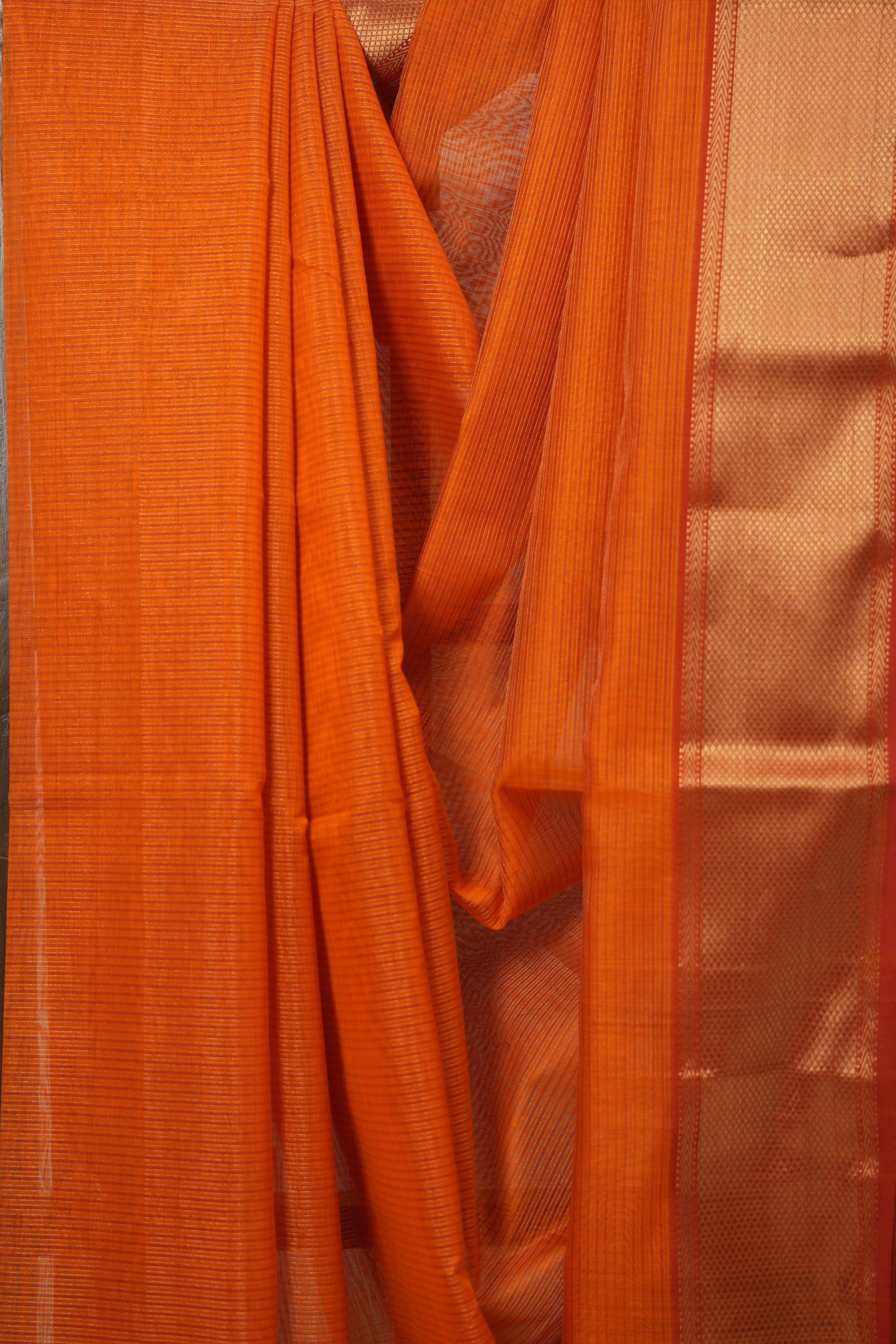 Orange Maheshwari Tissue Saree - SROMTS724