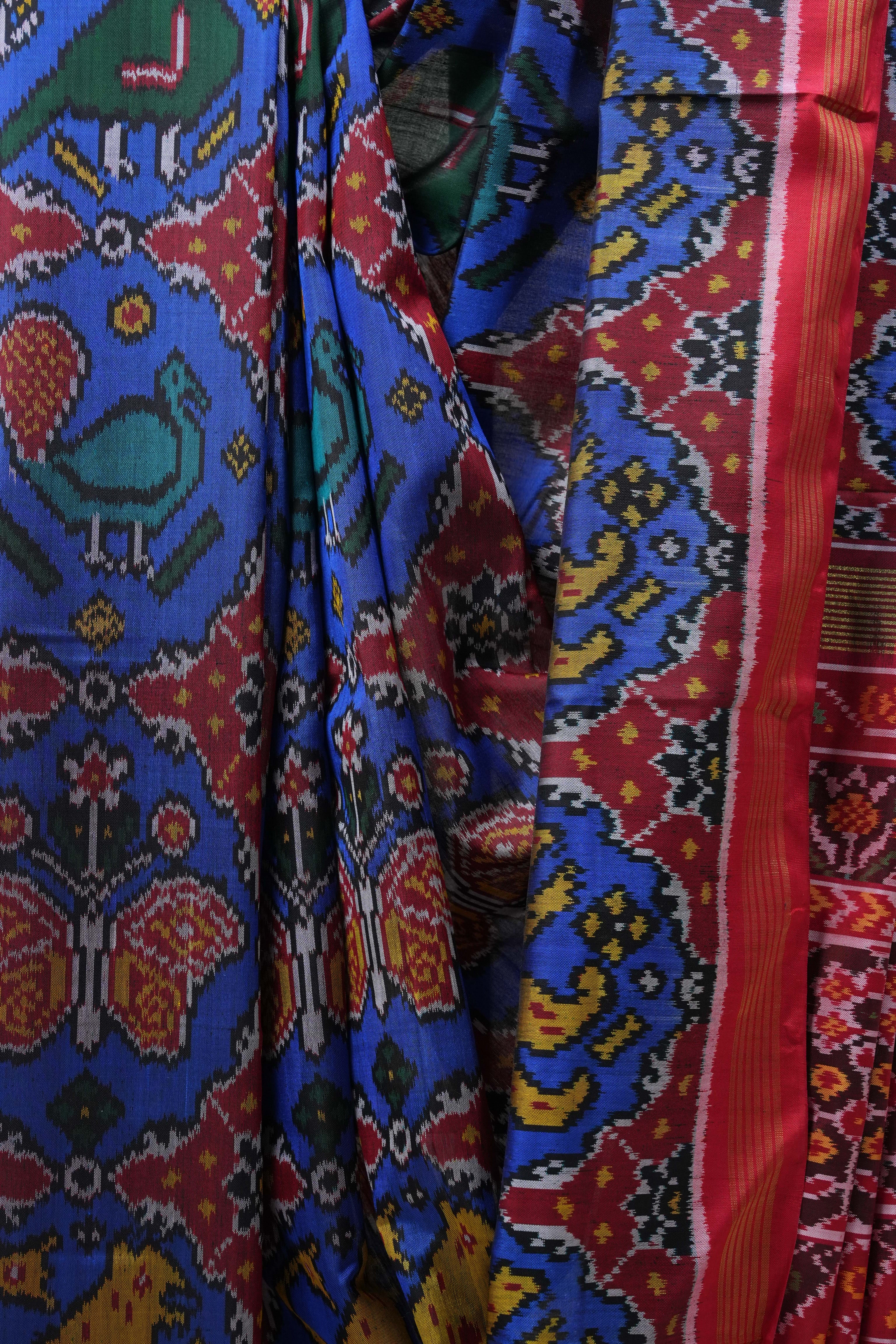 Multicolor Rajkot Patola Silk Saree - SRMRPSS415