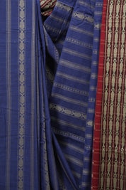 Navy Blue Bengal Cotton Saree - SRNBBCS179