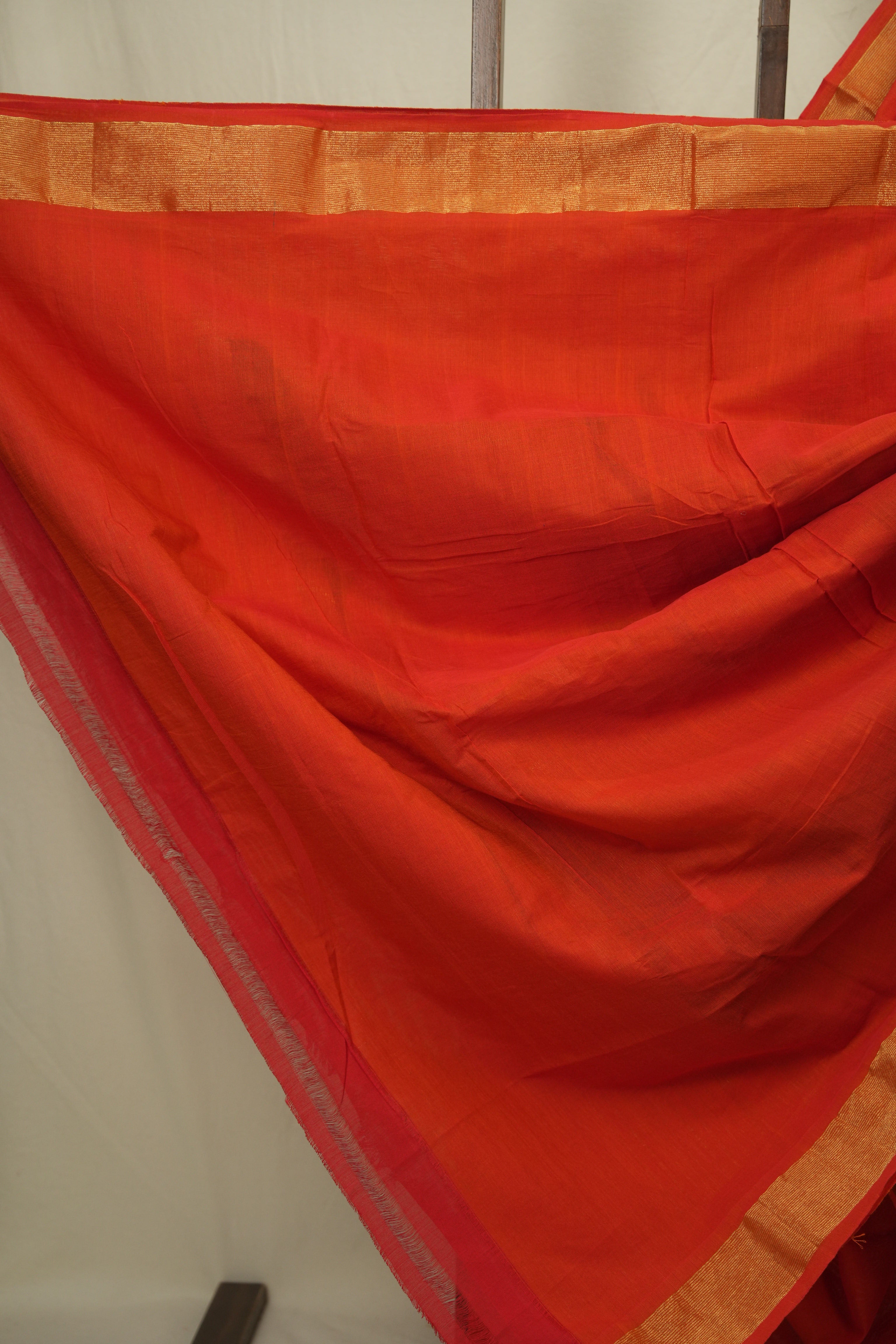 Orange Cotton Paithani Saree - SROCPS767