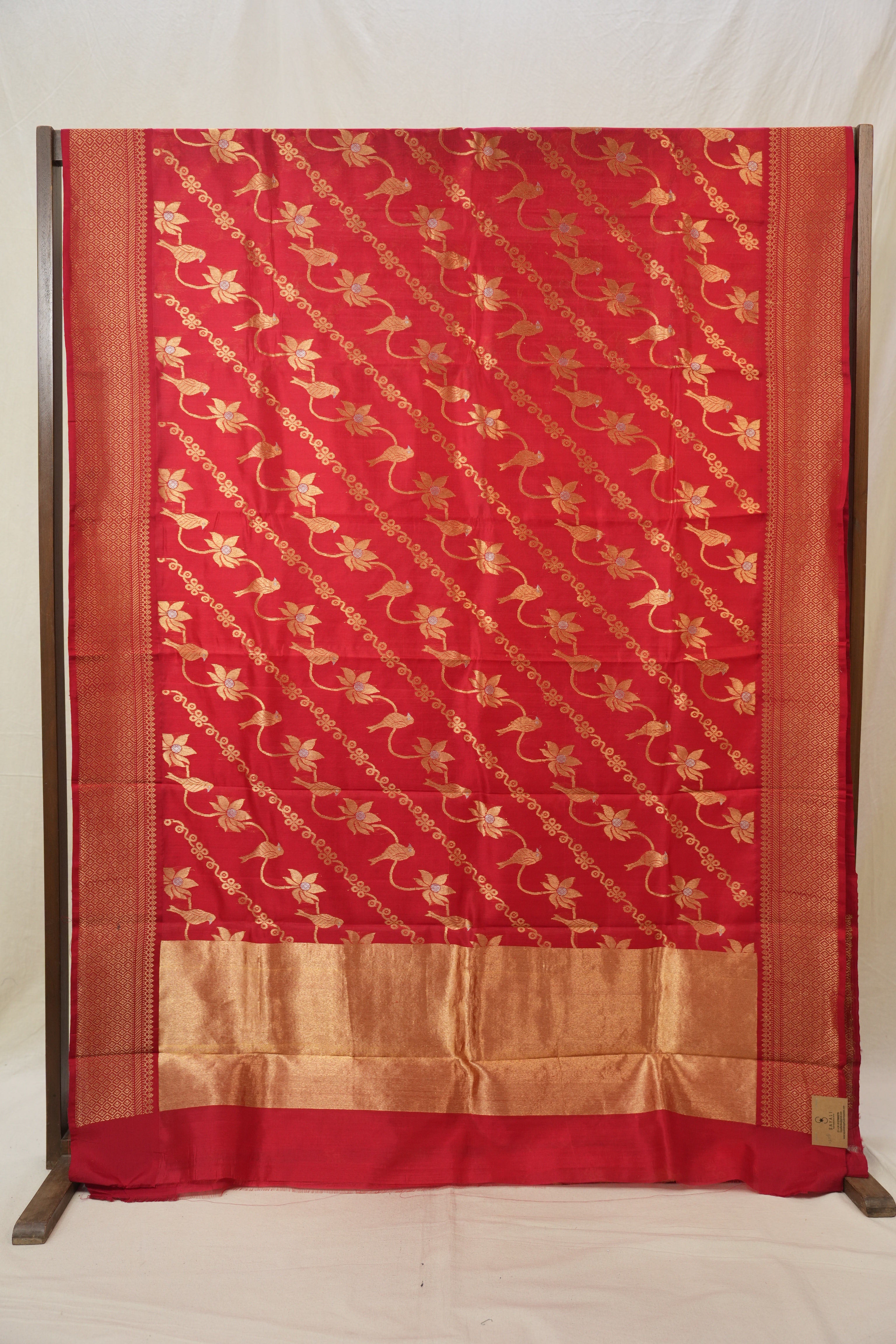 Red Zall Work Pattu Chanderi Silk Saree -SRRZWPCSS447