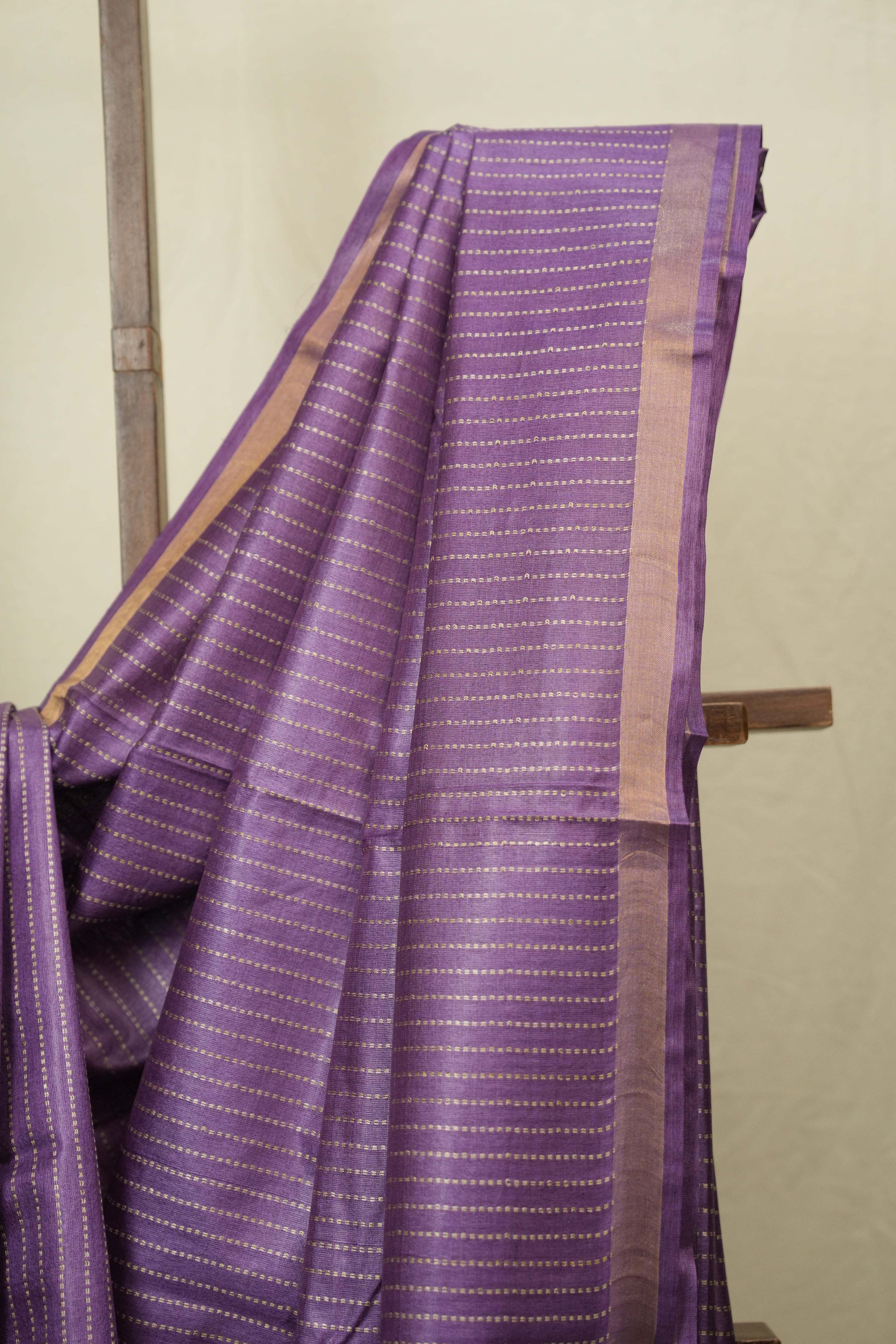 Purple Tussar Silk Saree - SRPTSS1882