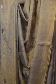 Purple Gold Tissue Linen Jamdani Saree - SRPGTLJS199