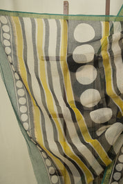 Off-White Kota Doria Saree - SROWKDS314