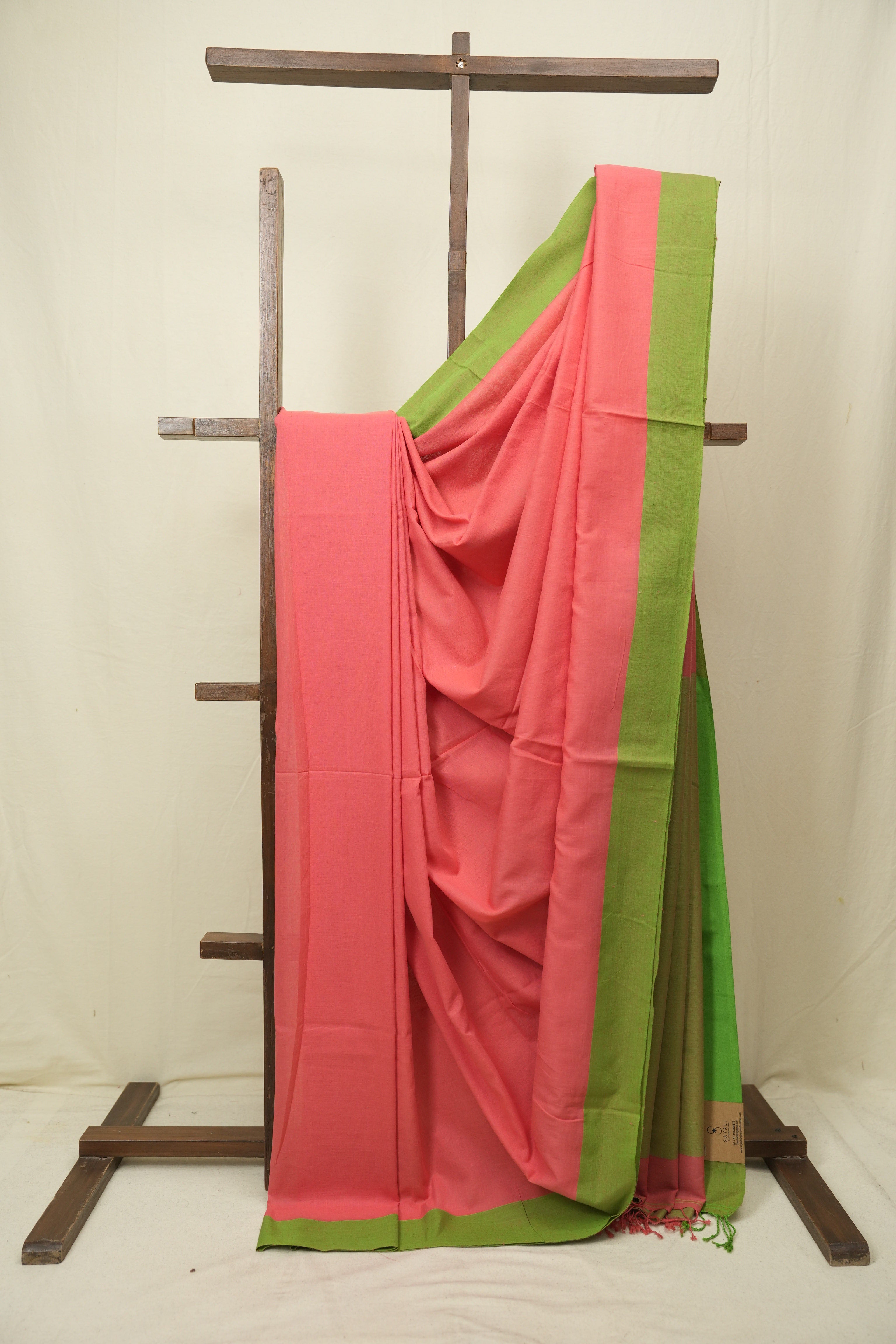 Peach Bengal Cotton Saree - SRPBCS175