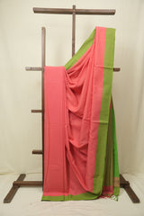 Peach Bengal Cotton Saree - SRPBCS175