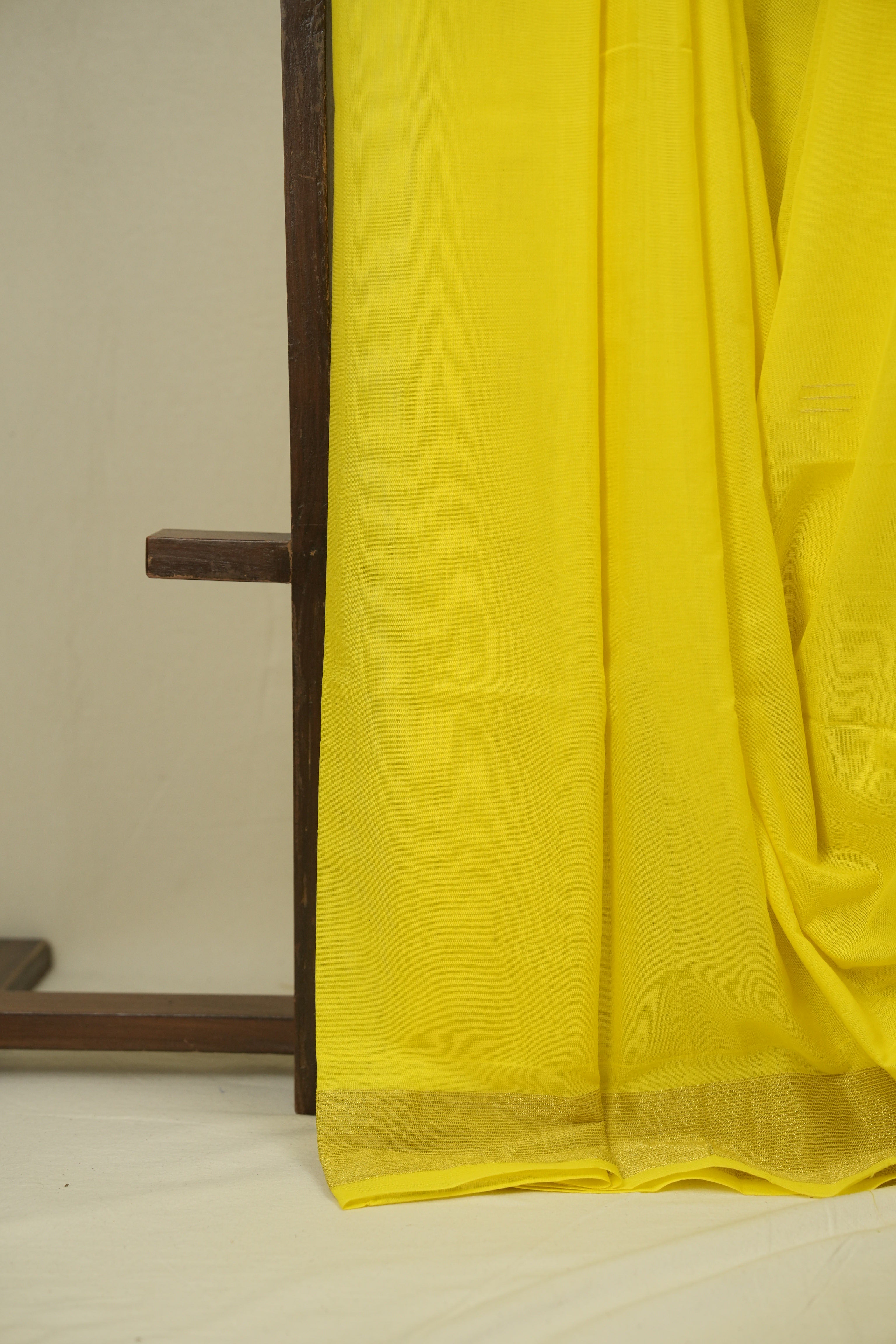 Lemon Yellow Cotton Paithani Saree - SRLYCPS766