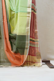 Multicolor Maheshwari Tissue Saree - SRMMTS544