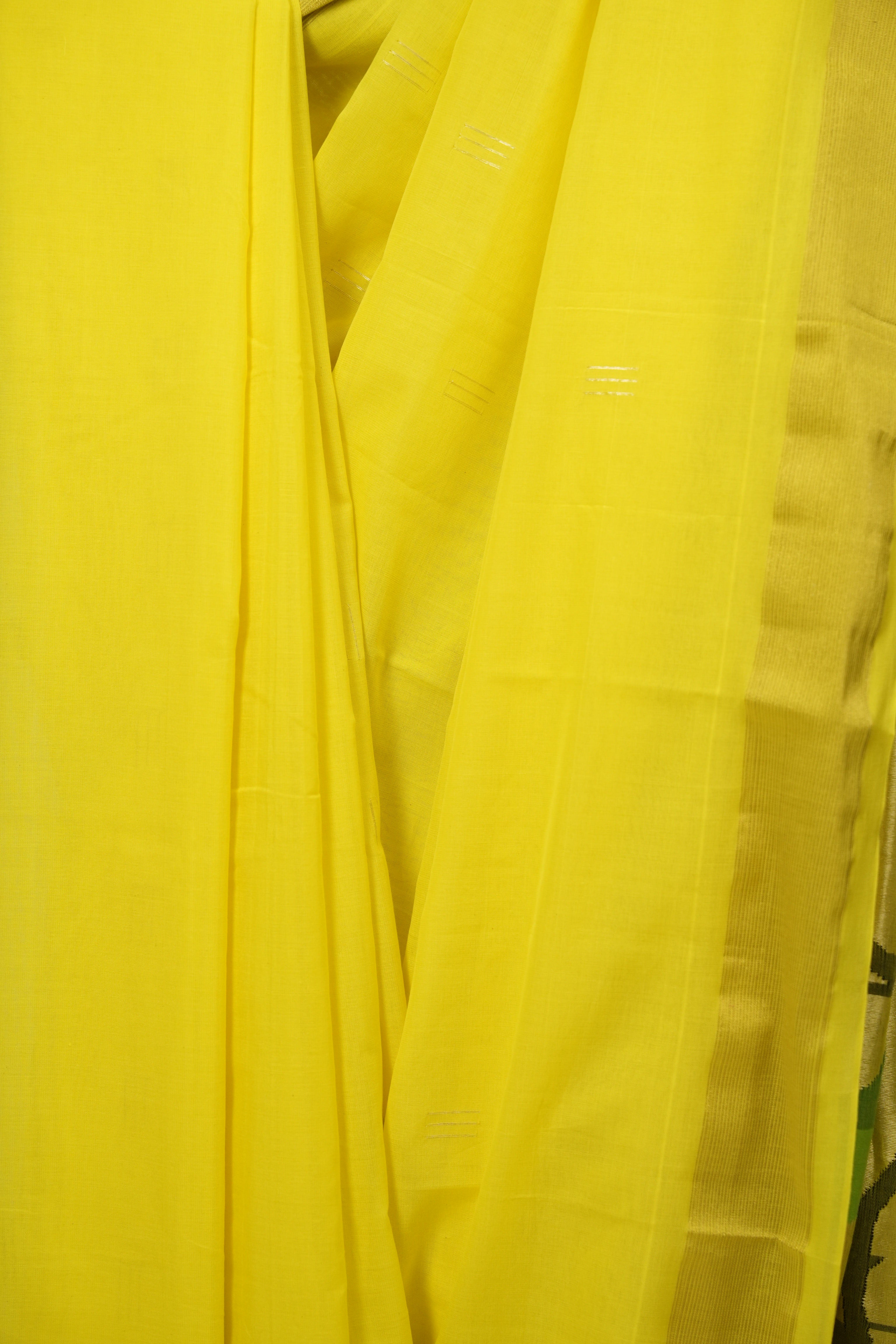 Lemon Yellow Cotton Paithani Saree - SRLYCPS766