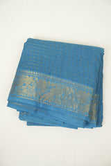 Blue Sungudi Cotton Saree - SRBSCS323