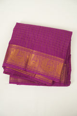 Magenta Sungudi Cotton Saree - SRMSCS321