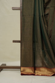 Green Gold Maheshwari Tissue Saree - SRGGMTS723