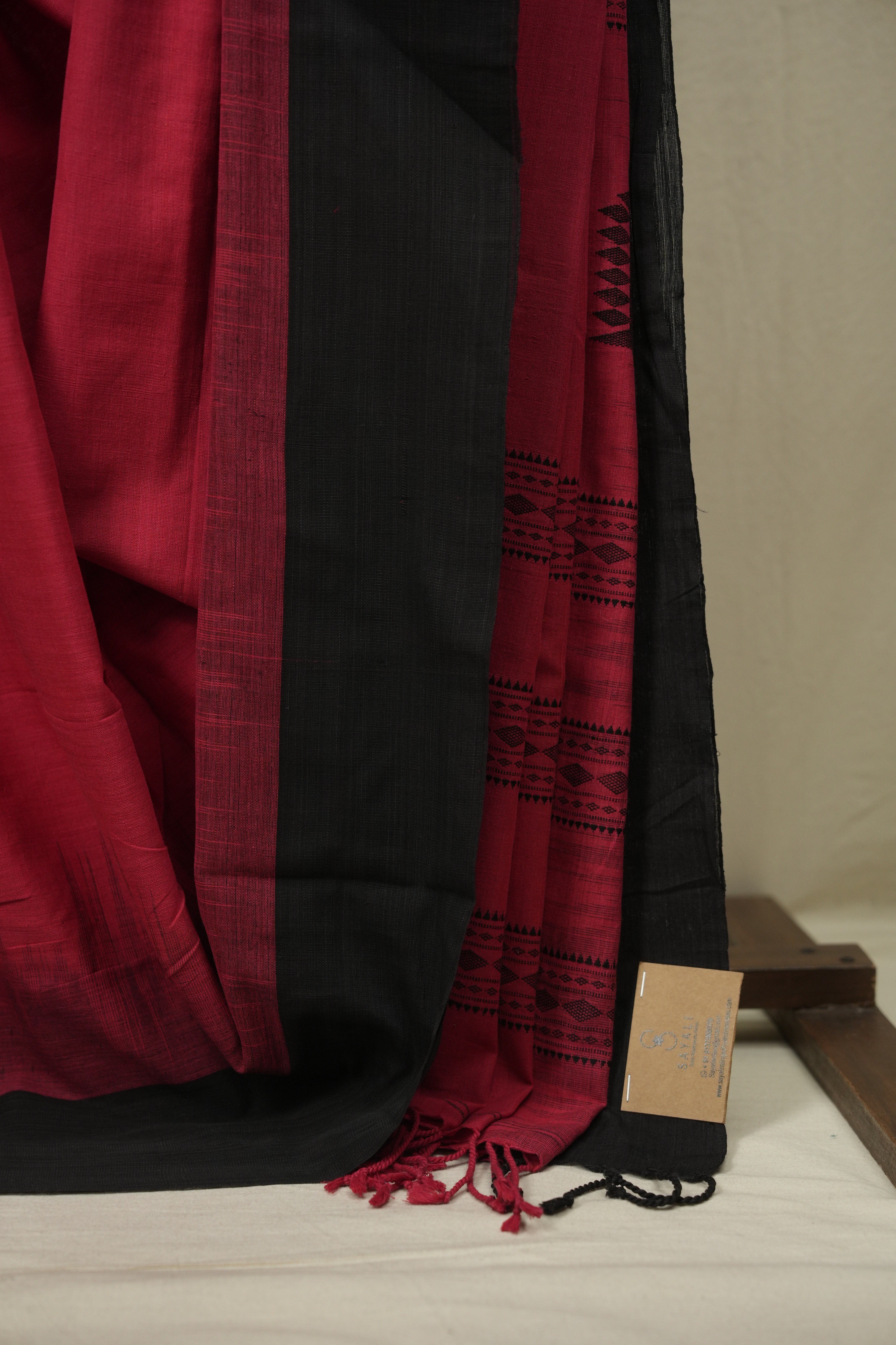 Red Bengal Cotton Saree - SRRBCS180