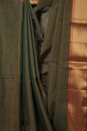 Green Gold Maheshwari Tissue Saree - SRGGMTS723