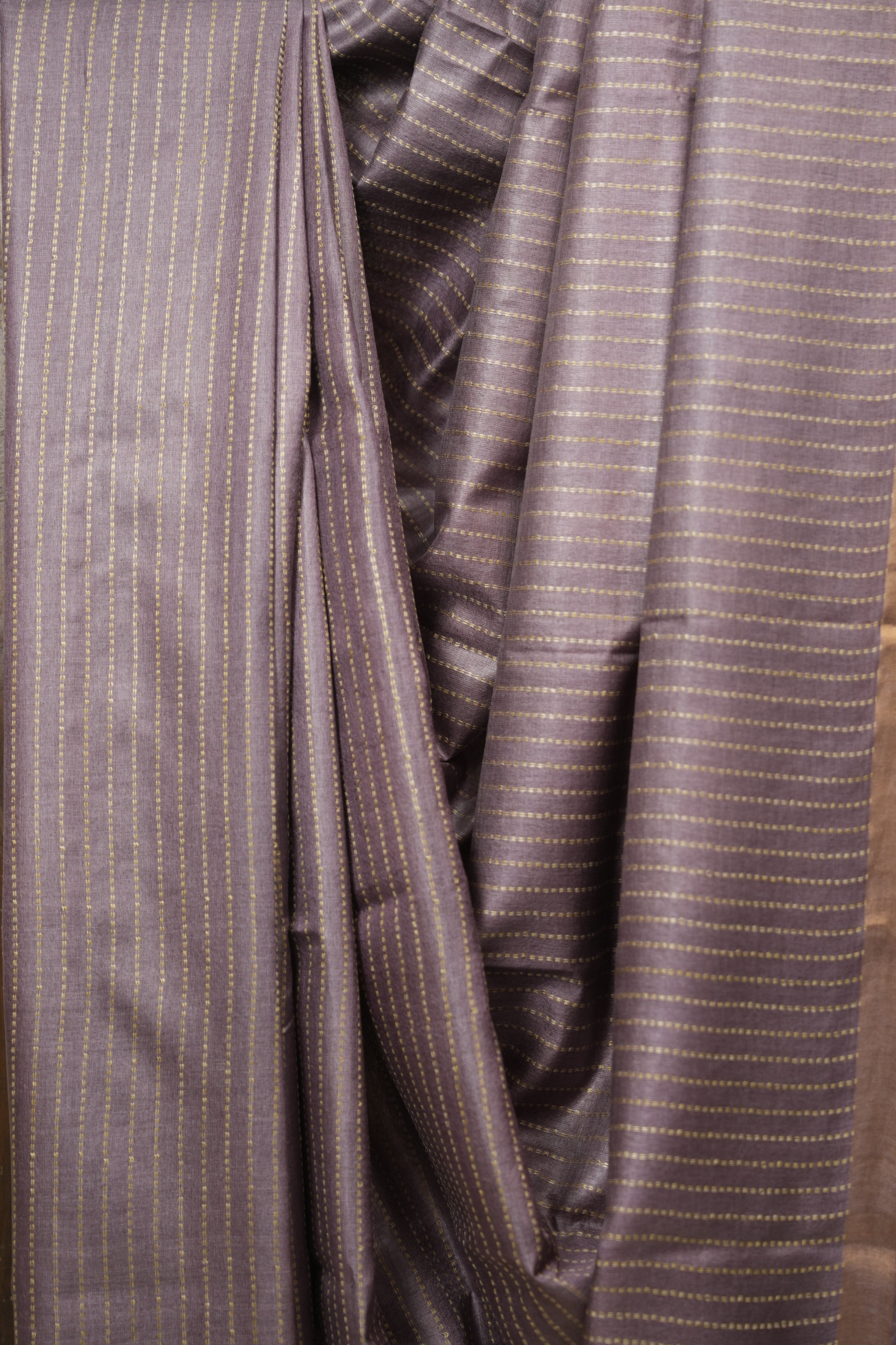 Lilac Tussar Silk Saree - SRLTSS1883