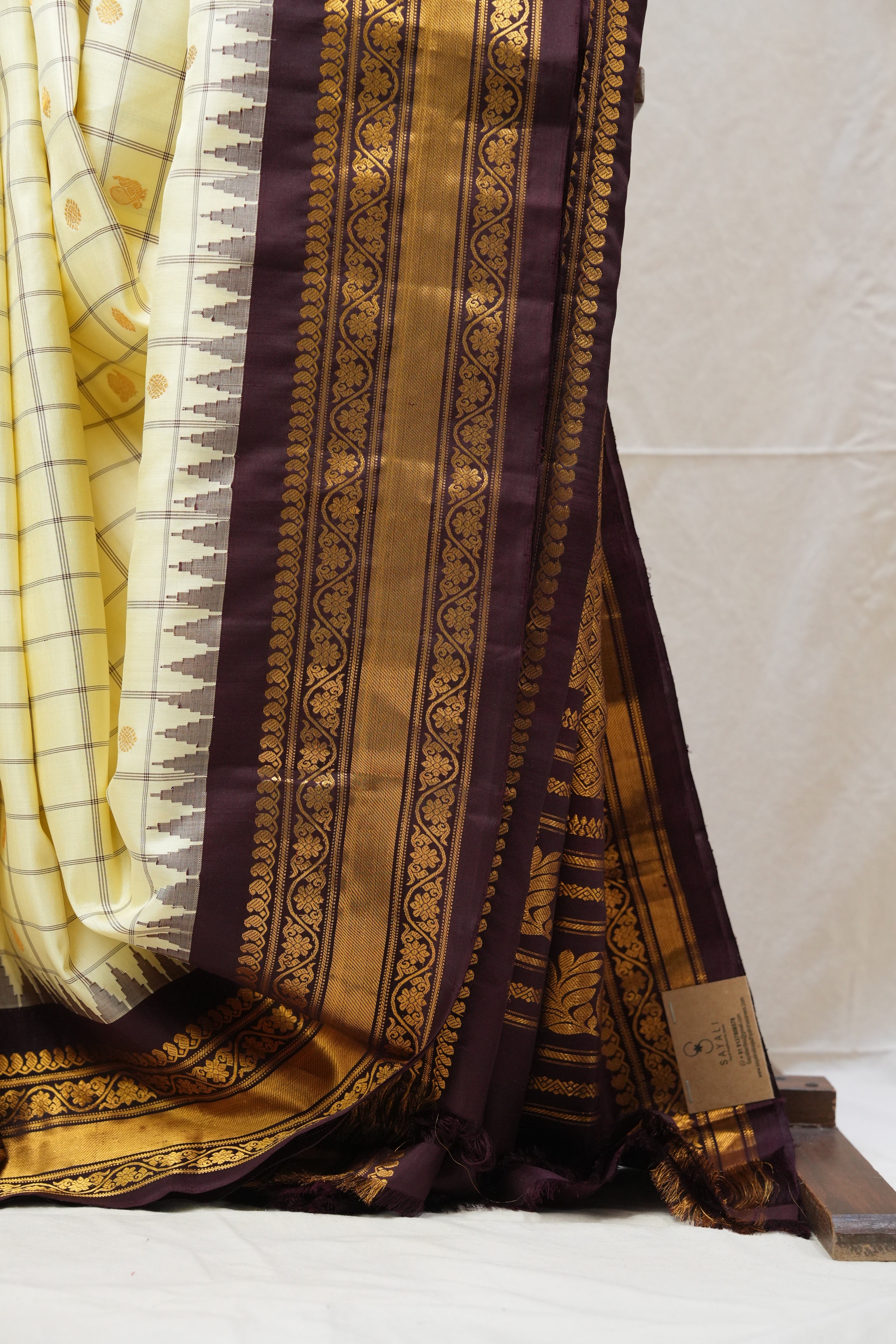 Yellow Gadwal Silk Saree - SRYGSS502