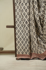 Off White HBP Cotton Saree - SROWCS3678