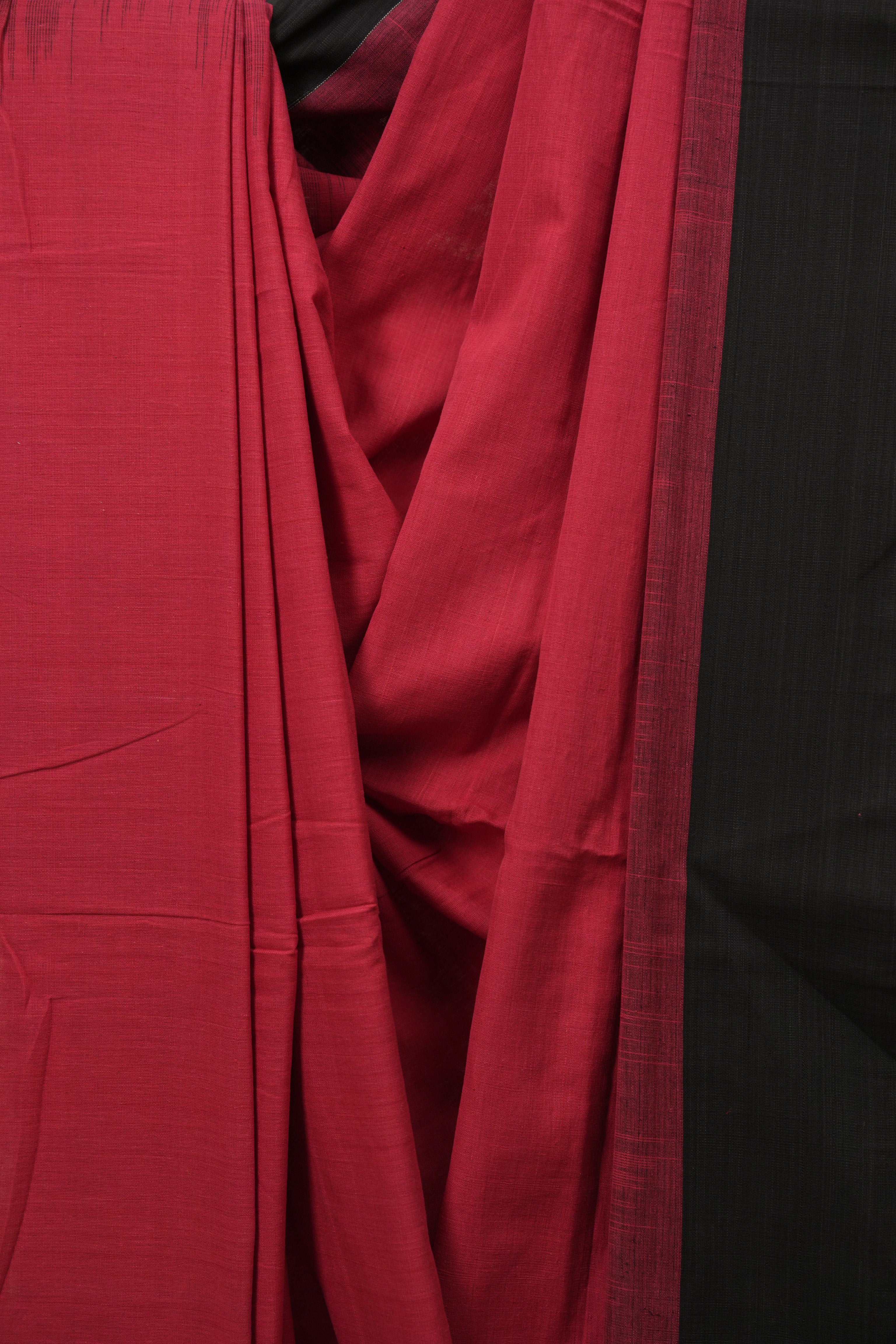 Red Bengal Cotton Saree - SRRBCS180