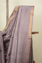 Lilac Tussar Silk Saree - SRLTSS1883