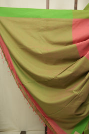 Peach Bengal Cotton Saree - SRPBCS175