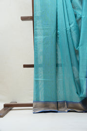 Blue Maheshwari Tissue Saree - SRBMTS550