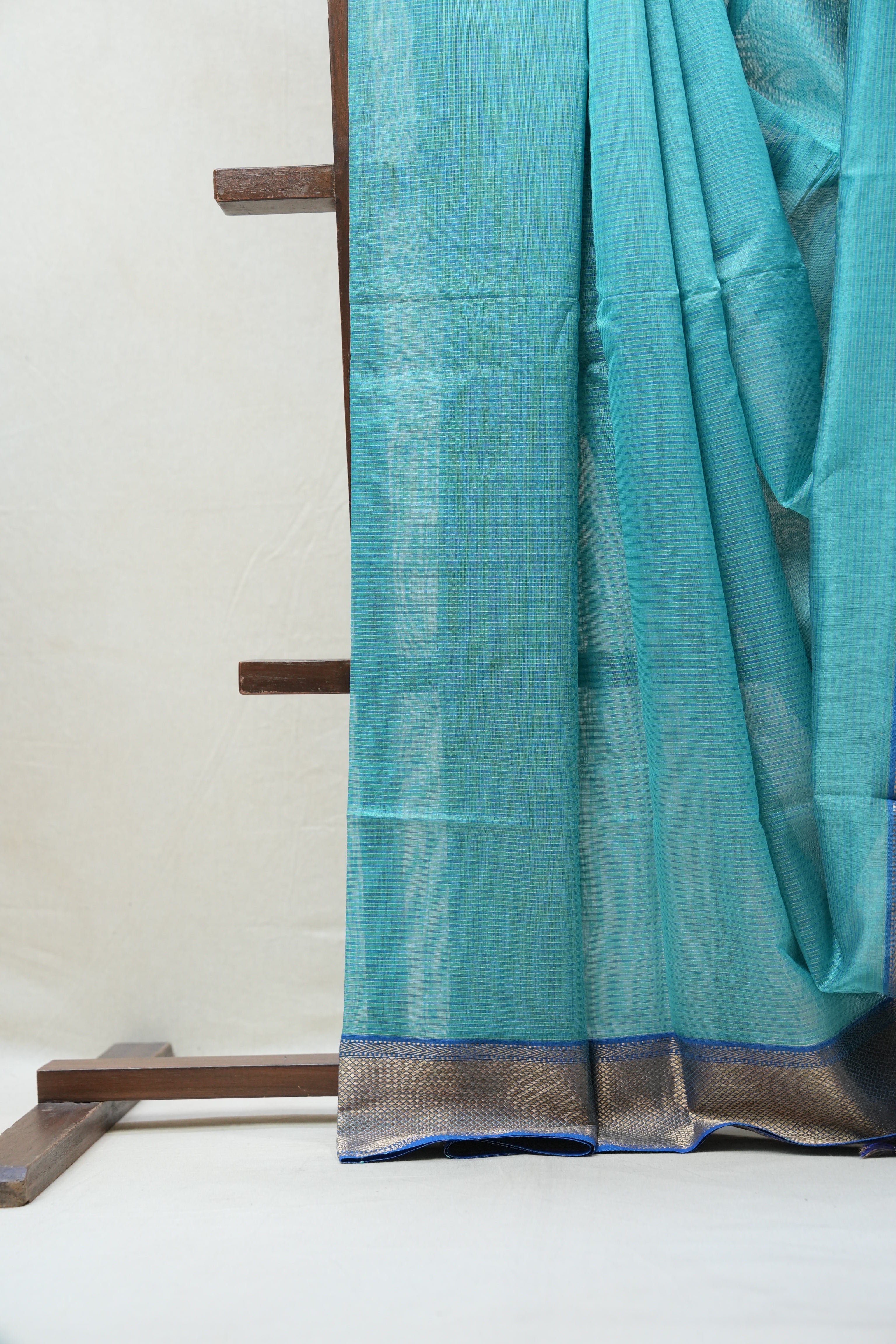 Blue Maheshwari Tissue Saree - SRBMTS550