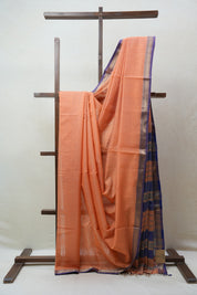 Peach Maheshwari Tissue Saree - SRPMTS549