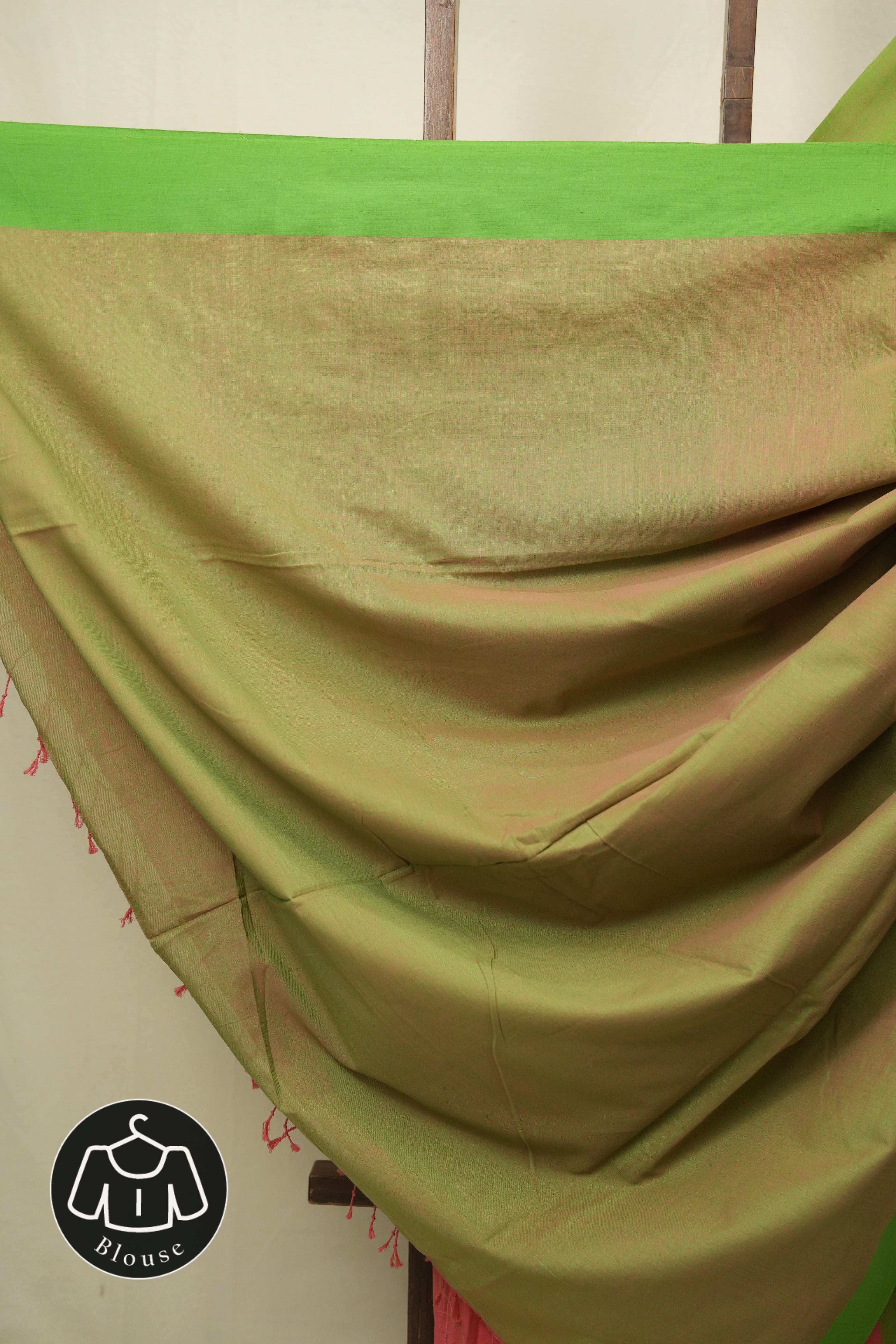 Peach Bengal Cotton Saree - SRPBCS175