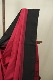 Red Bengal Cotton Saree - SRRBCS180