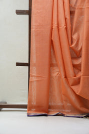 Peach Maheshwari Tissue Saree - SRPMTS549