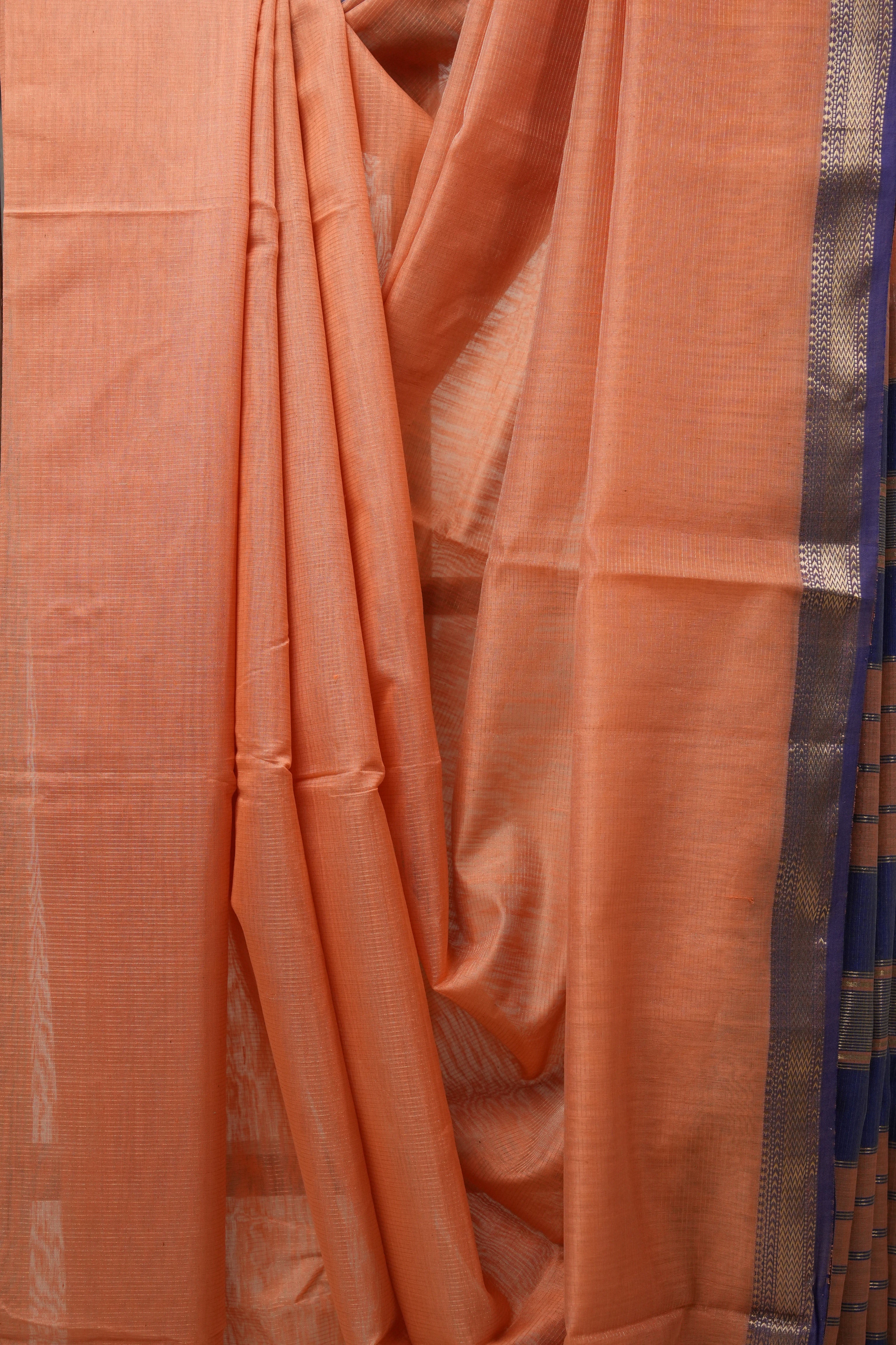 Peach Maheshwari Tissue Saree - SRPMTS549