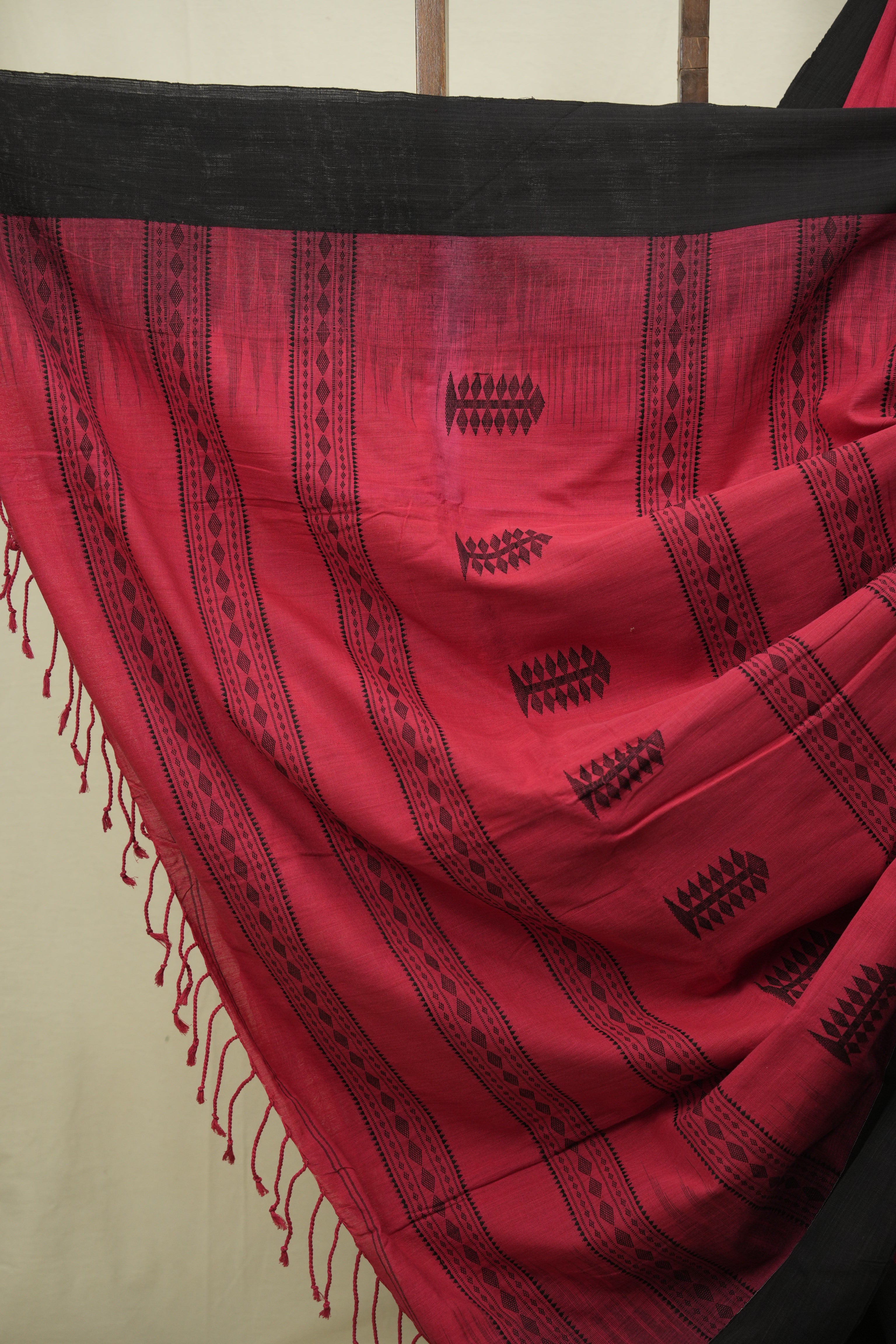 Red Bengal Cotton Saree - SRRBCS180