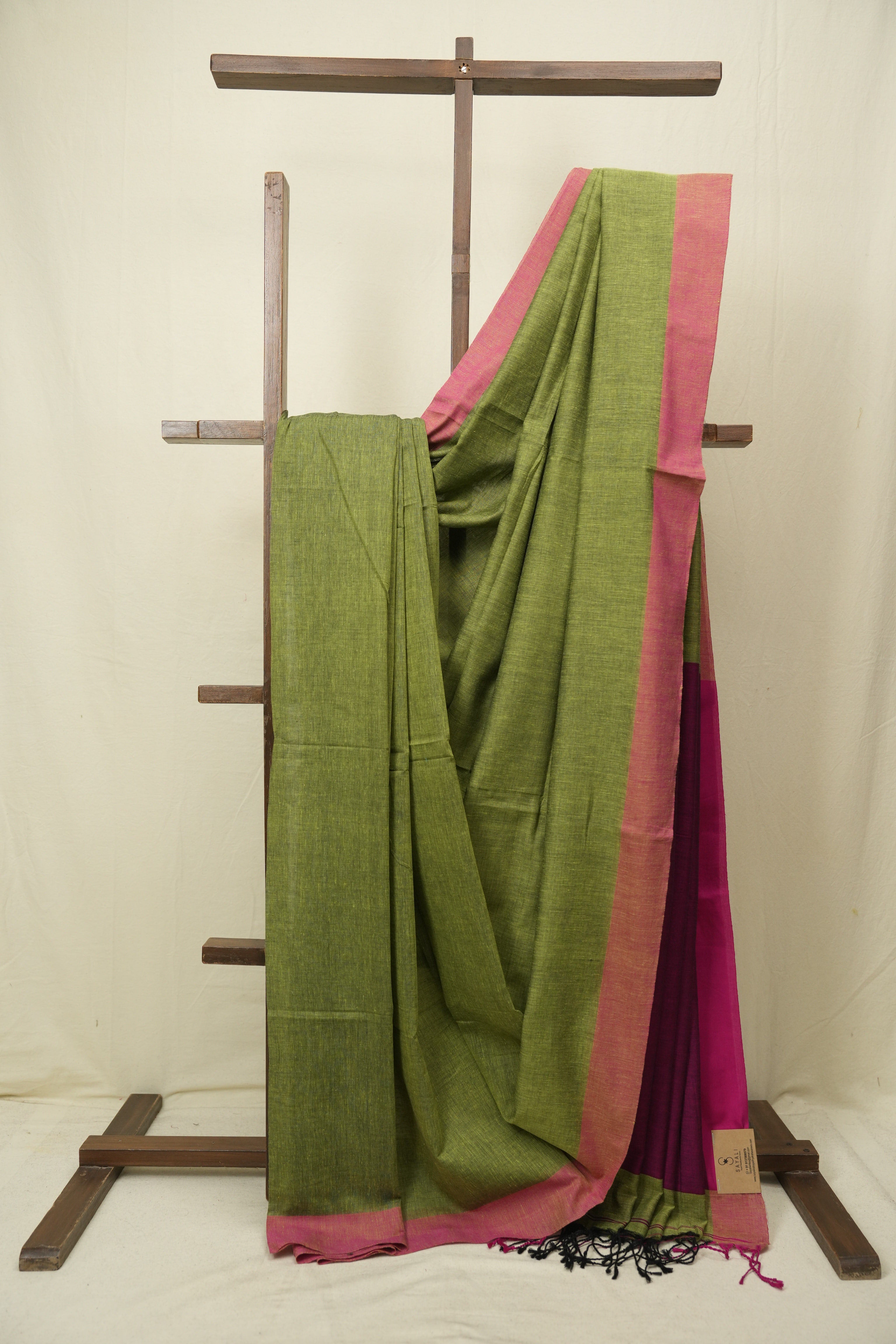 Green Bengal Cotton Saree - SRGBCS174