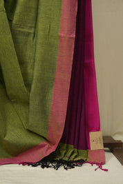Green Bengal Cotton Saree - SRGBCS174