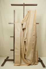 Cream Tussar Silk Saree - SRCTSS1875