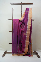 Purple Chanderi Cotton Silk Saree - SRPCSS380