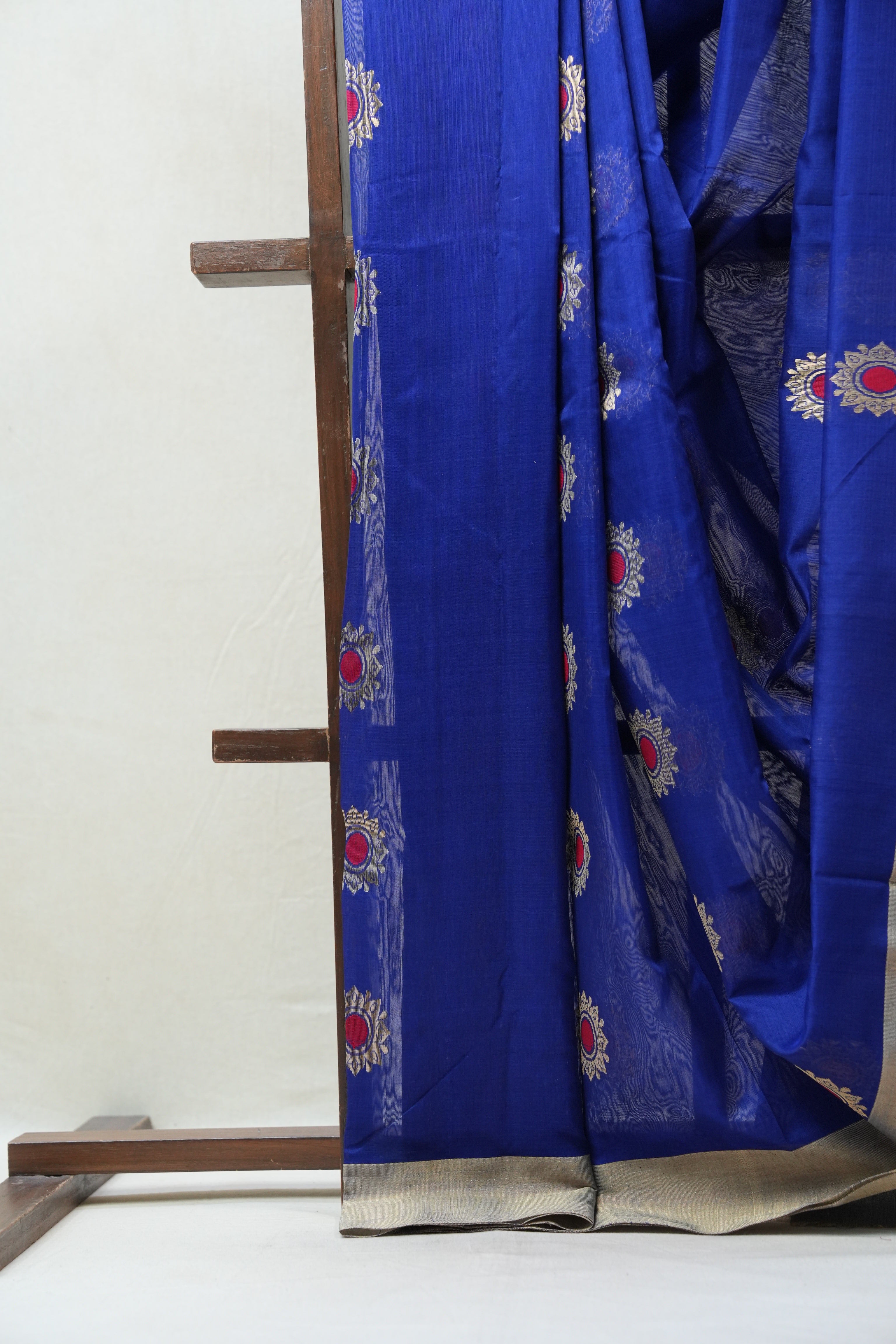 Blue Chanderi Cotton Silk Saree - SRBCSS387
