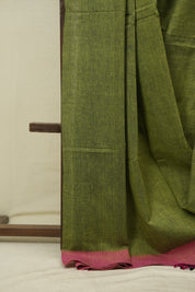 Green Bengal Cotton Saree - SRGBCS174
