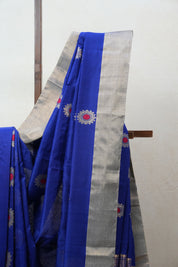 Blue Chanderi Cotton Silk Saree - SRBCSS387