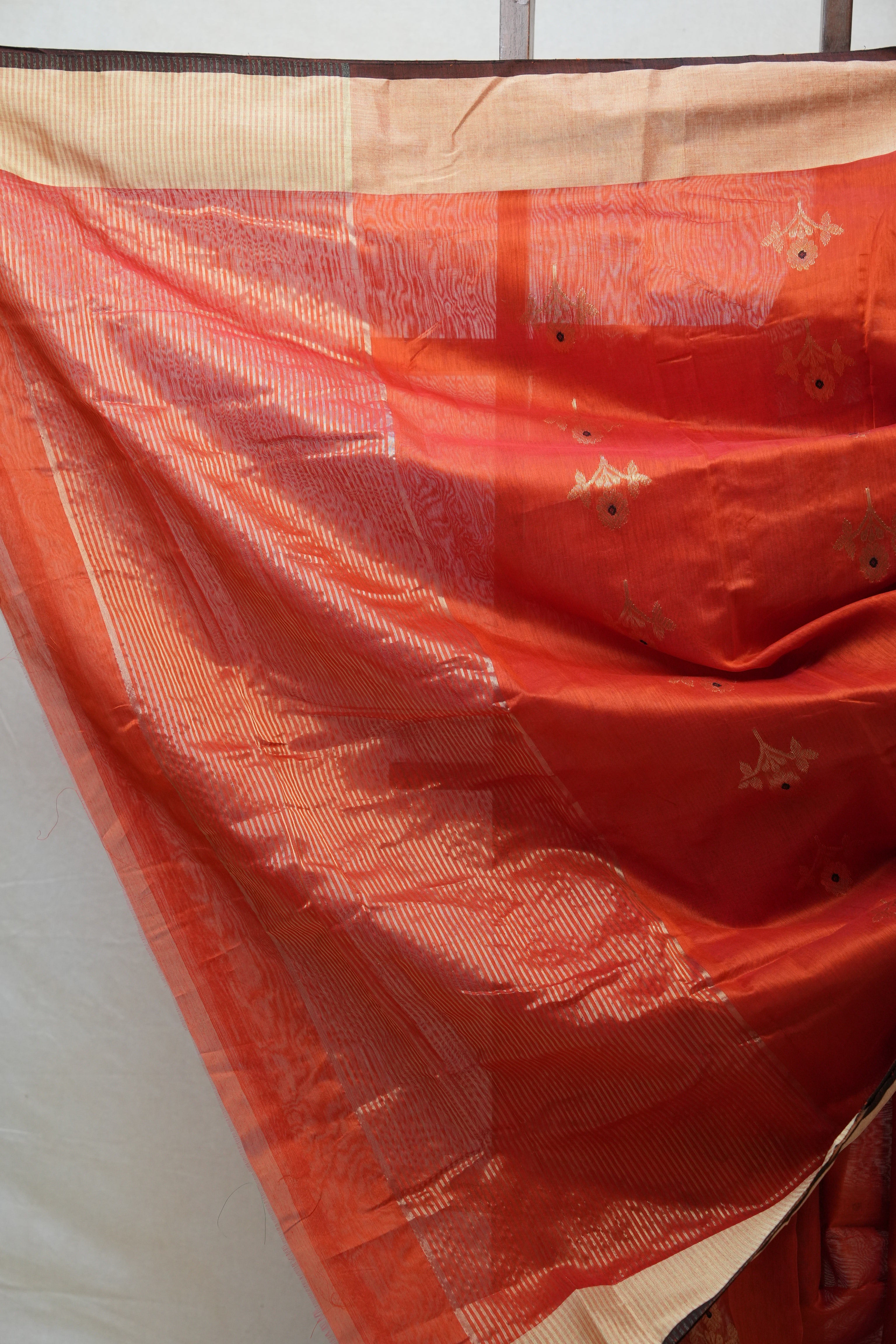 Orange Chanderi Cotton Silk Saree - SROCSS389