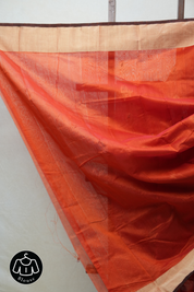 Orange Chanderi Cotton Silk Saree - SROCSS389