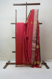 Two Tone Pink Chanderi Cotton Silk Saree - SRTTPCSS390