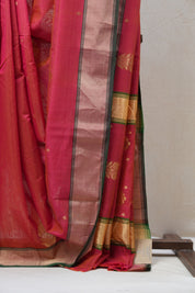 Two Tone Pink Chanderi Cotton Silk Saree - SRTTPCSS390